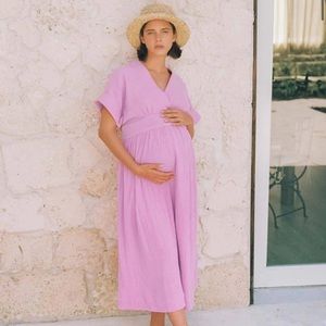 Hatch Maternity Carolina dress in Orchid